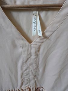 Dressberry 2 Layer Light Peach Cinched Top