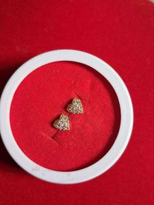 Heart Shaped Stud Earrings gold 22crt
