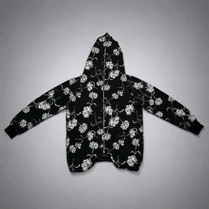 Floral Zip-Up Hoodie