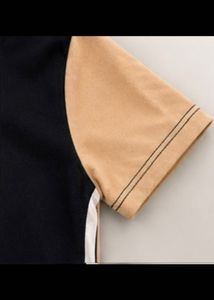 Lacoste Men’s Black &amp; Beige Polo T-Shirt