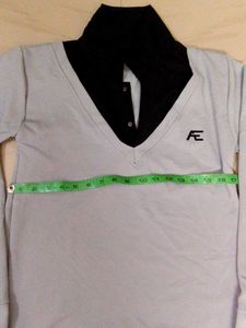 Men's Grey and Black T-Shirt