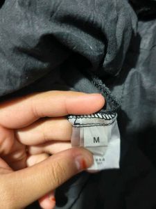 Chic Black Smocked Square Neck Dress