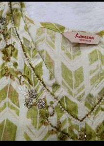 Green Printed Kurta with Pants Set
