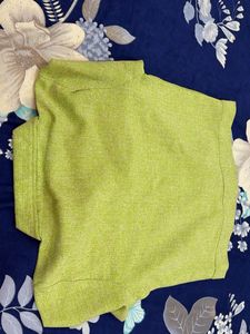 Stylish Lime Green Cropped Jacket