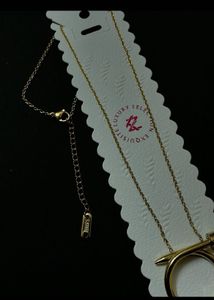 Elegant Gold Nail Ring Pendant Necklace