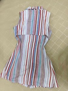 Striped Trench Mini Dress