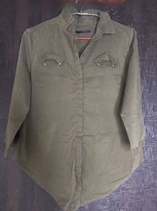 Olive Green Collared Shirt