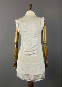 Sheer Paneled Sleeveless Tunic Dress