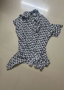 Stylish Black & White Printed Shirt