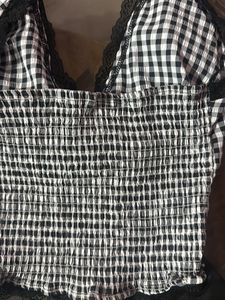 Chic Gingham Halter Top with Bow