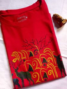 Handpainted Women Stylish Tshirt