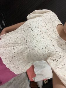 Chic White Eyelet Top
