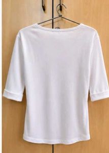 Classic V-Neck White T-Shirt