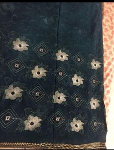 Embroidered Saree With Blouse
