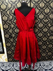 clearance sale Chic Red Sleeveless Fit &amp; Flare Dre