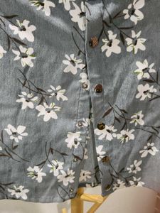 Floral A-line Button-Up Skirt