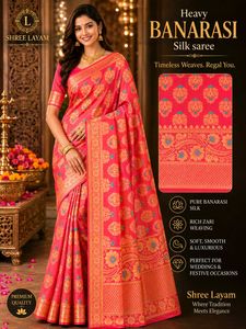 Heavy Banarasi silk saree
