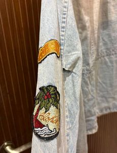 Vintage y2k Embroidered Oversized Denim Jacket 💙✨