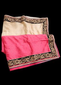 Beautiful Pink Embroidered Saree