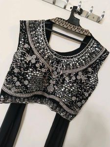 Stunning Embellished Black Lehenga Choli Top
