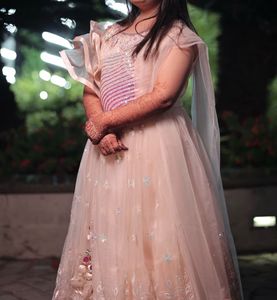 Elegant Peach Embellished Gown
