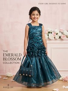 Stunning Teal Flower Girl Dress