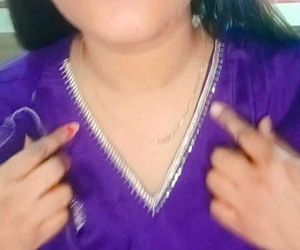 Beautiful Purple Saree with Embellishments