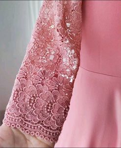 Elegant Pink Midi Dress