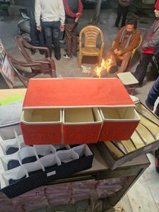 Fabric Storage Box with Drawers