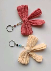 Crochet Bow Keychain