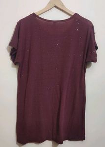 Mauve Sparkly Embellished Top For 38 Bust
