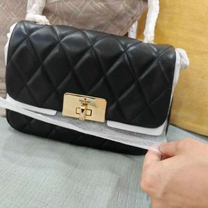 Kate Spade Quilted Black Leather Shoulder Bag