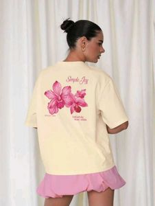 Oversized T-Shirt with Floral Print