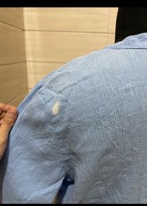 Light Blue Embroidered V-Neck Kurta