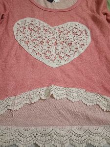 Cute Pink &amp; Lace Top