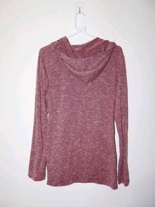 Lee Cooper Marled Burgundy Mauve Hoodie