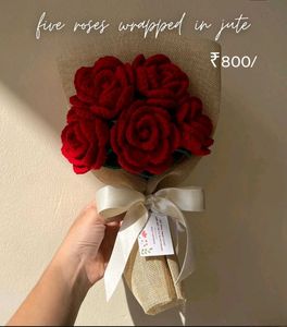 Handmade Crocheted Flower Bouquet
