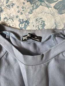 Light Blue Cropped Raglan T-Shirt