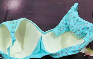 Cute Blue Star Print Bra