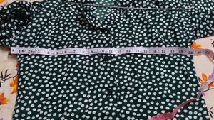 Green Floral Button-Up crop Top