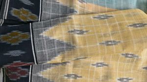Elegant chikoo and black cotton Saree