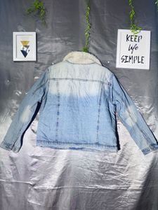 Denim Jacket with Sherpa Collar
