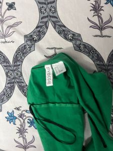 Vibrant Green Halter Neck Crop Top