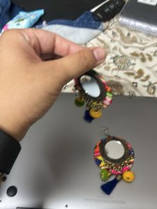 Boho Mirror Tassel Earrings