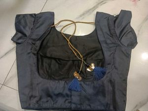 Elegant Dark Blue Blouse