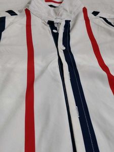 women's Striped Button-Up Shirt