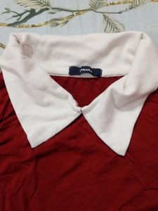 Red Polo Shirt w/ White Collar