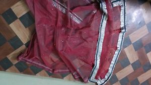 Elegant Sequined Maroon dupatta