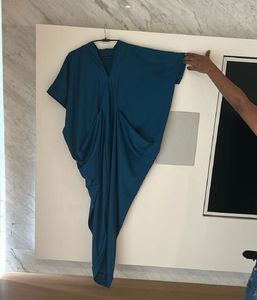 Stylish Deep Teal Blue Kaftan Style Dress