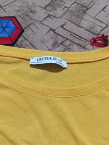 Zara - Mustard Yellow Oversized Tee